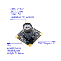 Module de caméra USB Hampo pour la reconnaissance des plaques d'immatriculation, 1080P, mise au point fixe, 30 ips, Plug and Play, 40 dB SNR, 69 dB PDR