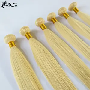 10A Grade Silky Straight 613 Blonde Cuticle Aligned Human Hair Bundles