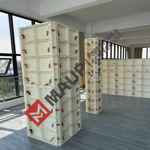 Coffrage mural carré en plastique ABS haute résistance réutilisable pour la construction en béton, facile à assembler avec taille personnalisée - Product Image 6