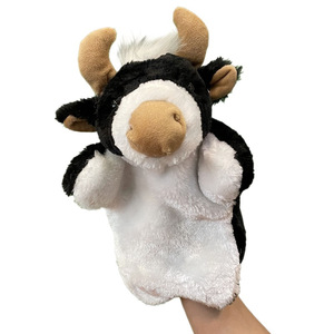 Marionnettes à main en peluche courte style animal, poupées en fibre de polyester, accessoires pour l'histoires racontées en maternelle - Product Image 1