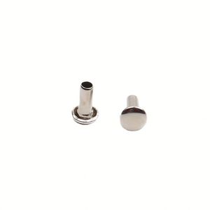 Rivets semi-tubulaires à tête plate M2~M8 en acier au carbone, acier inoxydable, aluminium pour diverses applications - Product Image 1