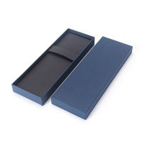 Cravate pour homme en jacquard écossais bleu marine, écologique et recyclable, avec boîte cadeau et emballage rigide en papier personnalisé avec logo, idéale pour les affaires et les mariages