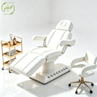 Table de massage électrique chauffante de luxe pour soins du visage, lit médical, mobilier de salon de beauté, table d'extension pour massage