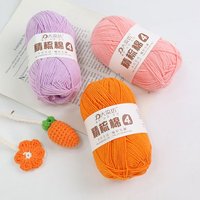Оптовая продажа: Пряжа из чесаного хлопка 4PLY, 50 г, смесь молочного акрила, кольцевого прядения, антипиллинговая, окрашенная, очень мягкая, для ручного вязания и крючком