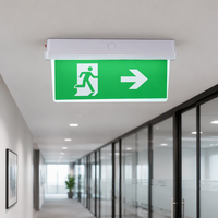 Lumière de signalisation d'urgence LED 2W pour hôtel, usine, entrepôt, étanche IP65, rechargeable, autonomie de 3 heures, matériau PC