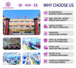 Undecember ODM/OEM montre à quartz de sport de haute qualité chronographe fonction lumineuse montres à quartz étanches en acier inoxydable - Product Image 3