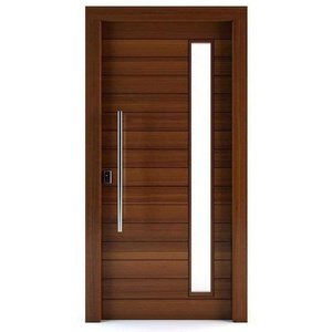 Puertas de Madera y Forja Ovaladas con Vitral de Caoba para Hoja Doble Exterior - Product Image 4