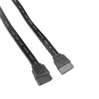 Câble SATA 3.0 6 Gbps 7 broches droit blindé avec fermoir métallique 50 cm, gaine PVC transparente, pour iOS, voiture, ordinateur, scanner, écouteurs