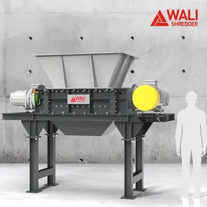 500-1500 kg/h PE PP pellicola tessuto sacchetti di riciclaggio macchina doppio albero trituratore rifiuti macchina