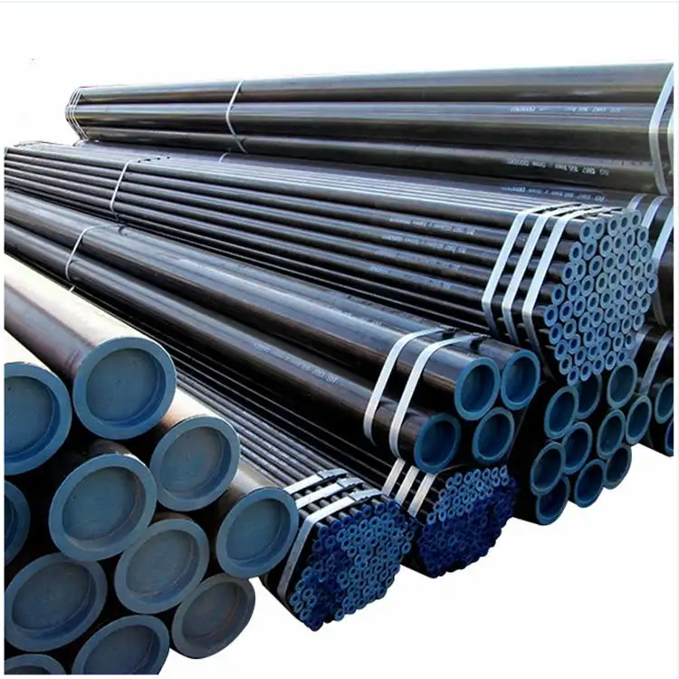 Tubería de acero al carbono de fábrica de China para construcción/construcción C45 CS CK45N Tubería sin costura Sch40 ASTM A106 Tubería de acero negro