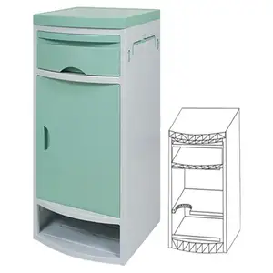 MN-BL002 Bed Side Locker Storage Cabinet ABS Hospital Bedside Table