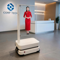 Robot Inteligente de 30 Pulgadas con Pantalla OLED Transparente y Sensor Automático para Publicidad Electrónica y Equipos Móviles