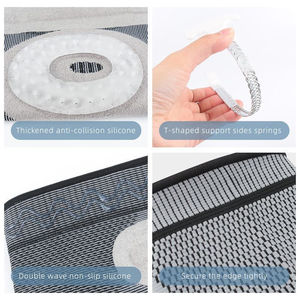 Manchon de compression long pour le genou, protection anti-glisse avec coussinet en silicone pour le cyclisme, la randonnée et l'entraînement sportif - Product Image 5