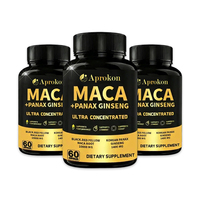 Cápsulas de Raíz de Maca de Alta Calidad OEM, Cápsulas de Panax Ginseng, Suplemento de Raíz de Maca Negra, Roja y Amarilla