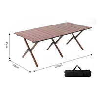 Ensemble de table pliante en métal portable et moderne pour l'extérieur, pour les dîners de ferme et les campings
