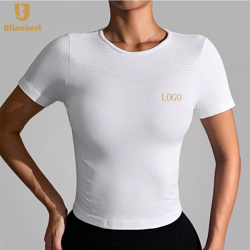 New Quick-drying Yoga T-shirt Women Sports Crew-neck Top Fitness Sports Short Sleeve