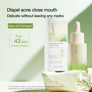 Sérum à l'huile essentielle d'arbre à thé ICESEA, traitement anti-acné, resserre les pores, contrôle du sébum pour peaux grasses, liquide, logo personnalisable OEM - Product Image 6