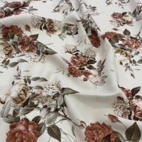 Tela con estampado inferior para ropa de mujer, tejido liso teñido de poliester, de alta calidad, venta al por mayor de fábrica
