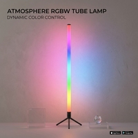 Lámpara de Pie LED Moderna RGBIC, Sincronización Inteligente con Música, Base de Trípode, Luz de Esquina, Control por Aplicación, Decoración para Sala de Estar y Juegos