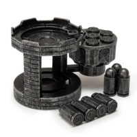 LuxeRoll Castle Revolver Bullet Shaped Dice Set 7Pcs Metal Polyhedral DND Dice Unique Bullet RPG Dice for Tabletop Game Custom