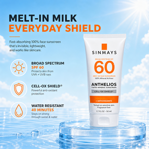 Crema Solare SPF60 ad Ampio Spettro PA++++, Protezione UV Invisibile, Idratante, Impermeabile, Resistente al Sudore, Leggera - Product Image 4