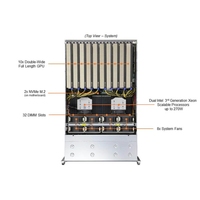 Serveur en rack Supermicro GPU SuperServer SYS-420GP-TNR 4U, processeur Intel Xeon, système double-racine, 10 GPU PCIe, haute performance