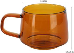 แก้วบอโรซิลิเกตแก้วทนความร้อนถ้วยแก้วสำหรับดื่มน้ำชาน้ำผลไม้นมกาแฟแก้วน้ำแก้วกาแฟที่บ้านแก้วกาแฟ - Product Image 2