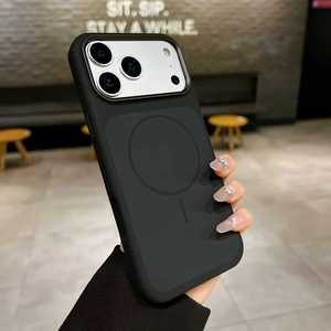 Funda Magnética <span class=keywords><strong>de</strong></span> Silicona UNIGRACE con Anillo Metálico para Cámara y Botones, Carga Inalámbrica para <span class=keywords><strong>iPhone</strong></span> 17 Pro Max, 16, 15, 13 Pro - Product Image 3