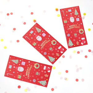 Kırmızı zarf çıkartmaları Combo Set nimet mesaj noel kartı ile özel noel kartı damgalama - Product Image 3