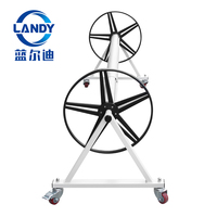 Enrouleur de bâche de piscine commercial en alliage d'aluminium Landy, durable, étanche, facile à installer, pour piscines hors sol