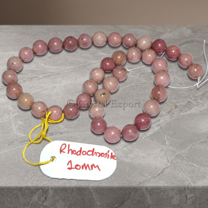 Natural Rhodochrosite 10mm Round Beads Strands Multi-color Options From Gujarat for <b>Bracelet</b> Making Jewelry - Product Image 4