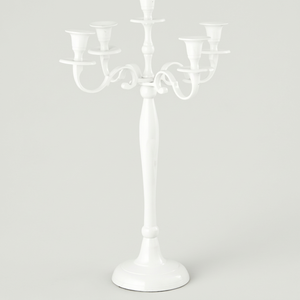 Candélabre en aluminium et fer blanc argenté, fait main en Europe, naturel et créatif, pour la décoration de Noël, de mariages et de la maison - Product Image 1