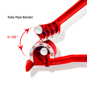 Cintreuse de tuyaux manuelle 3-<span class=keywords><strong>en</strong></span>-1 British Red 180 à trois fentes pour tuyaux de climatisation <span class=keywords><strong>en</strong></span> <span class=keywords><strong>cuivre</strong></span> et <span class=keywords><strong>en</strong></span> aluminium - Product Image 4