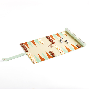 Tùy chỉnh PU da <span class=keywords><strong>2</strong></span>-in-1 du lịch backgammon CuộN cờ trò chơi thiết lập cho người lớn - Product Image 1