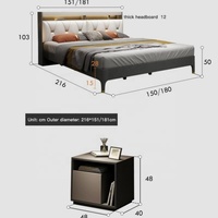 Gute Qualität Schlafzimmer möbel Holz klassische Luxus King Size Holz Box Bett rahmen Doppelbett beliebtes Design mit Lagerung