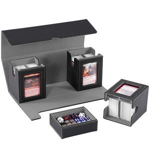 Fabrik preis 4-in-1 abnehmbare Karten hülle mit Würfels chale kann mehr als <span class=keywords><strong>300</strong></span> doppelseitige Karten magnetisch für MTG halten - Product Image 6