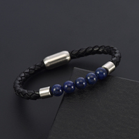 OYA Factor Best Design mexikanische benutzer definierte verstellbare wasserdichte mechanische Uhr Herren Perle gewebt Magnet armband Schmuck 3PC-Sets