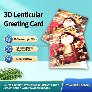 Tarjeta de Felicitación Lenticular 3D Premium con Efecto Visual de Movimiento <span class=keywords><strong>para</strong></span> Bodas, Aniversarios, Fiestas de Año Nuevo, Impresión de Patrones Personalizados, Venta al Por Mayor - Product Image 1