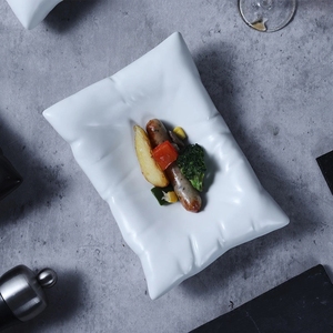 Assiette en céramique de couleur unie Nordic Modern French Western Molecular <span class=keywords><strong>Cuisine</strong></span> Assiettes à dîner <span class=keywords><strong>Plat</strong></span> à dessert - Product Image 5