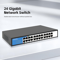 Commutateur Gigabit non géré Tshield 24 ports 10/100/1000 Mbps 48 Gbps Plug & Play, distributeur réseau pour rack ou bureau, en stock