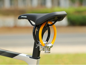 Verrou <span class=keywords><strong>antivol</strong></span> portable pour vélo, verrou de jante étanche pour vélo de route, vélo de montagne, vélo électrique, câble en acier épaissi en alliage - Product Image 3