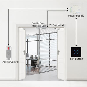 Kit de système de contrôle d'accès, serrure électromagnétique 280KG + lecteur de carte + bouton de sortie + carte d'accès 125kHz - Product Image 6