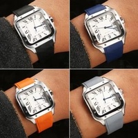 Bracelets de montre de luxe respirants en caoutchouc FKM Mingfung 21 mm, nouvelle collection Santos, étanches, avec boucle ardillon à dégagement rapide