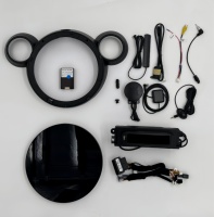 Lecteur multimédia Android portable 11,8 pouces pour MINI R60 2011-2014, édition CD noire avec éclairage d'ambiance TV et aérateurs Mickey Mouse