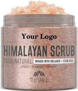 Zpm Oem/Odm Private Label Himalaya Zouten Biologische Scrub Natuurlijke Exfoliërende Body Scrub Facial Wash Voor Huidverzorging