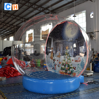 Bulle de Neige Gonflable pour Décorations de Noël, Cabine Photo Dôme