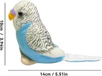 WQY GroceryShop 1 jouet pour perruche, 5,5 pouces (0-10 cm), jouet en peluche courte et douce pour enfants, bleu