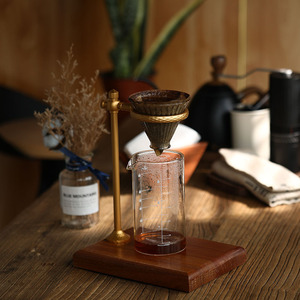 Support pour cafetière à filtre, base en bois réglable, support en alliage d'aluminium pour cafetière à filtre, style simple - Product Image 4