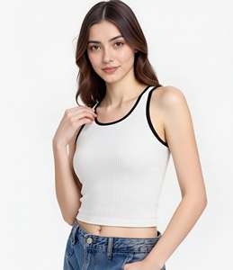 <span class=keywords><strong>Tops</strong></span> Deportivos para Mujer, Camisetas sin Mangas con Espalda Cruzada, Camisetas sin Costuras para Mujer - Yoga, Ejercicio, Gimnasio, Camisola Deportiva, Camisetas sin Mangas - Product Image 2