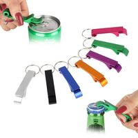 Porte-clés décapsuleur en alliage d'aluminium anodisé personnalisé pour vente en gros, avec logo gravé au laser, porte-clés vierge en métal pour artisanat